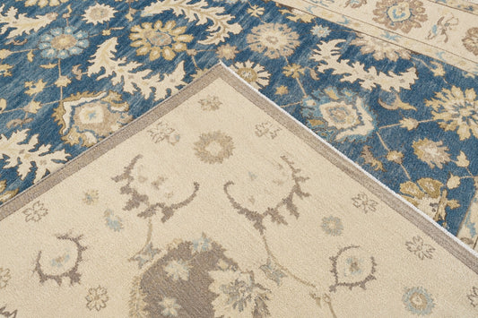 Hand Knotted Carpet Grey 14 X 10 FT