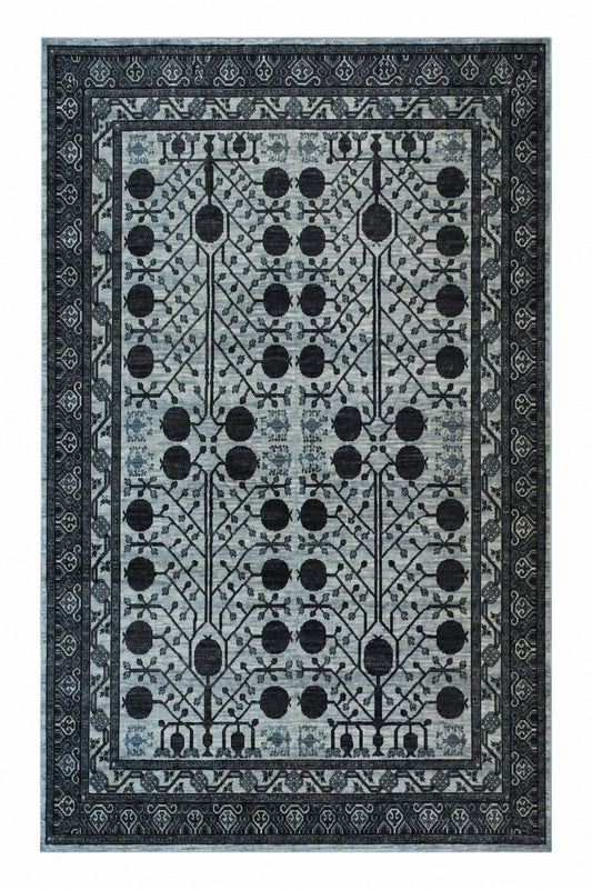 Tabriz Wool and Silk Red/Beige Fine Hand Knotted