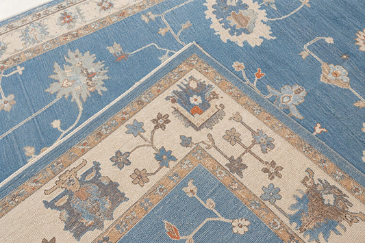 Hand Knotted Carpet Blue 13 X 9 FT