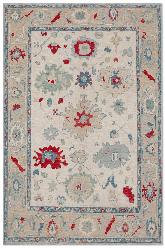Hand Spun Wool Hand Knotted, Loose Laid Carpet, Peach Colour 10 X 8