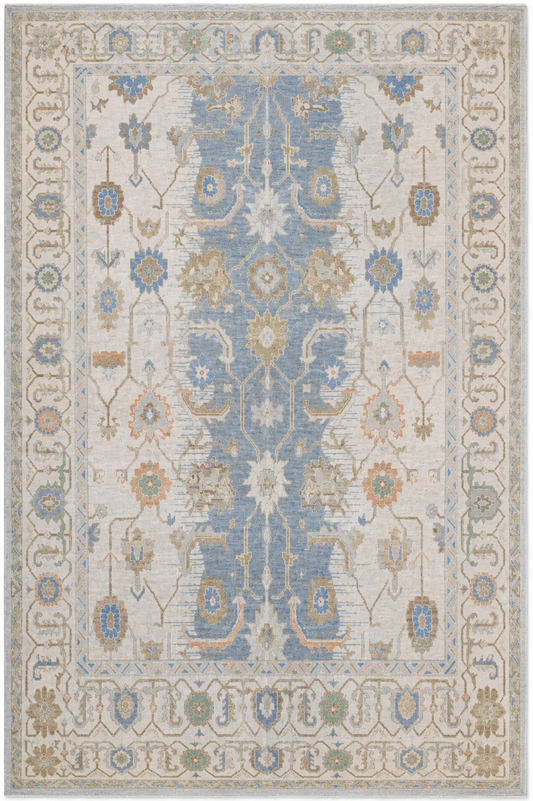 Hand Knotted Carpet White/Purple