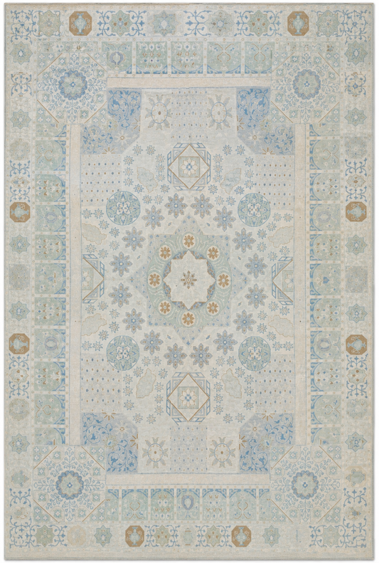 Hand Knotted Carpet Cream 13 X 10 FT