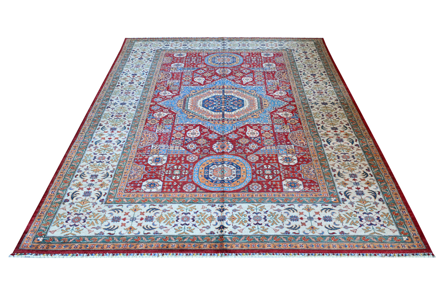 Hand Knotted Carpet, Red 10 X 7 FT