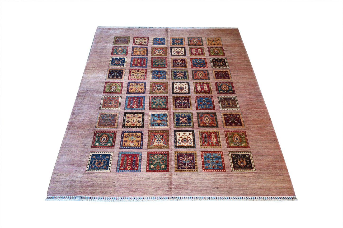 Hand Knotted Carpet, Pink 10 X 7 FT
