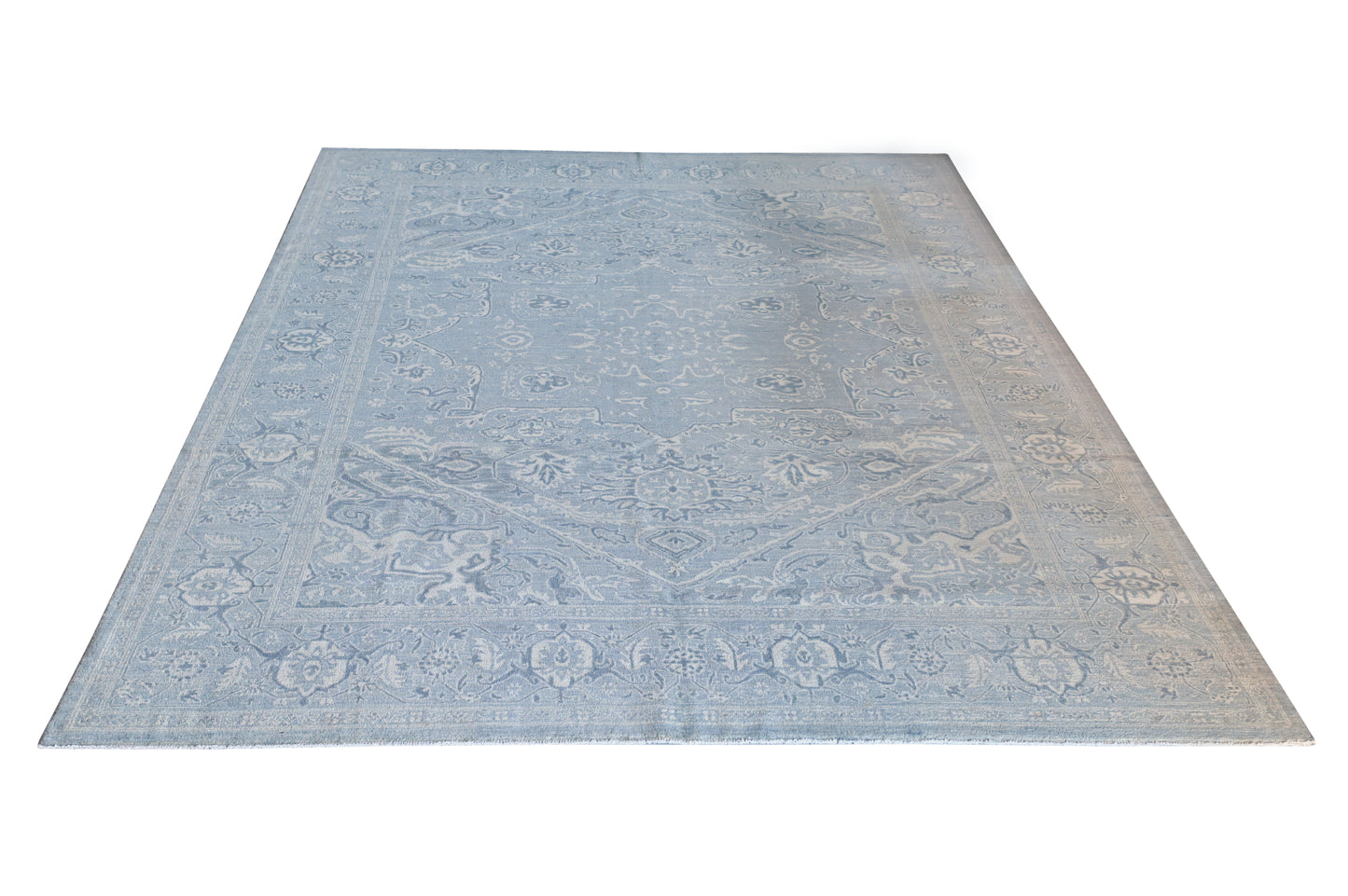Hand Knotted Carpet Grey 12 X 9 FT