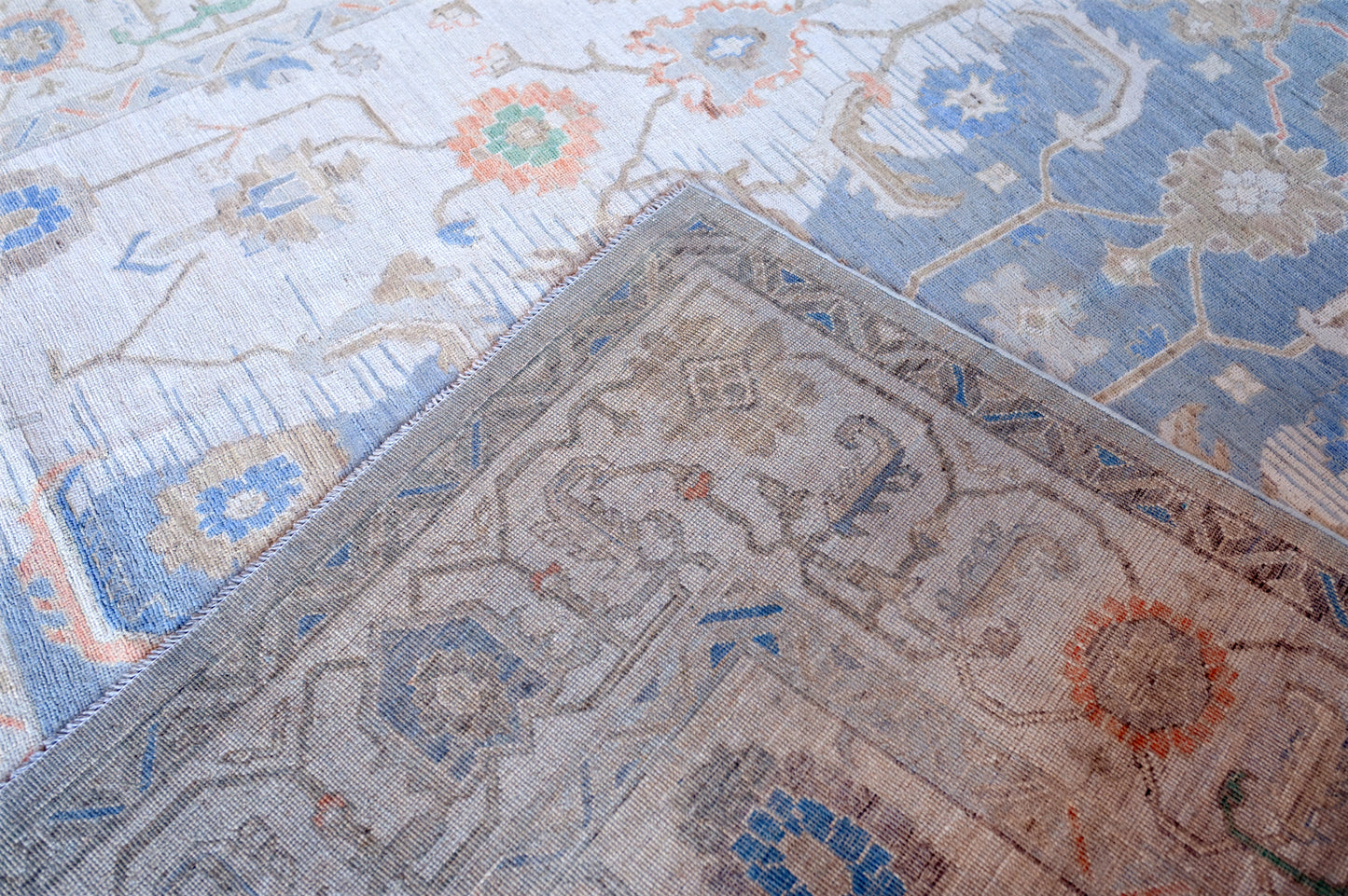 Hand Knotted Carpet White/Purple 13 X 10 FT
