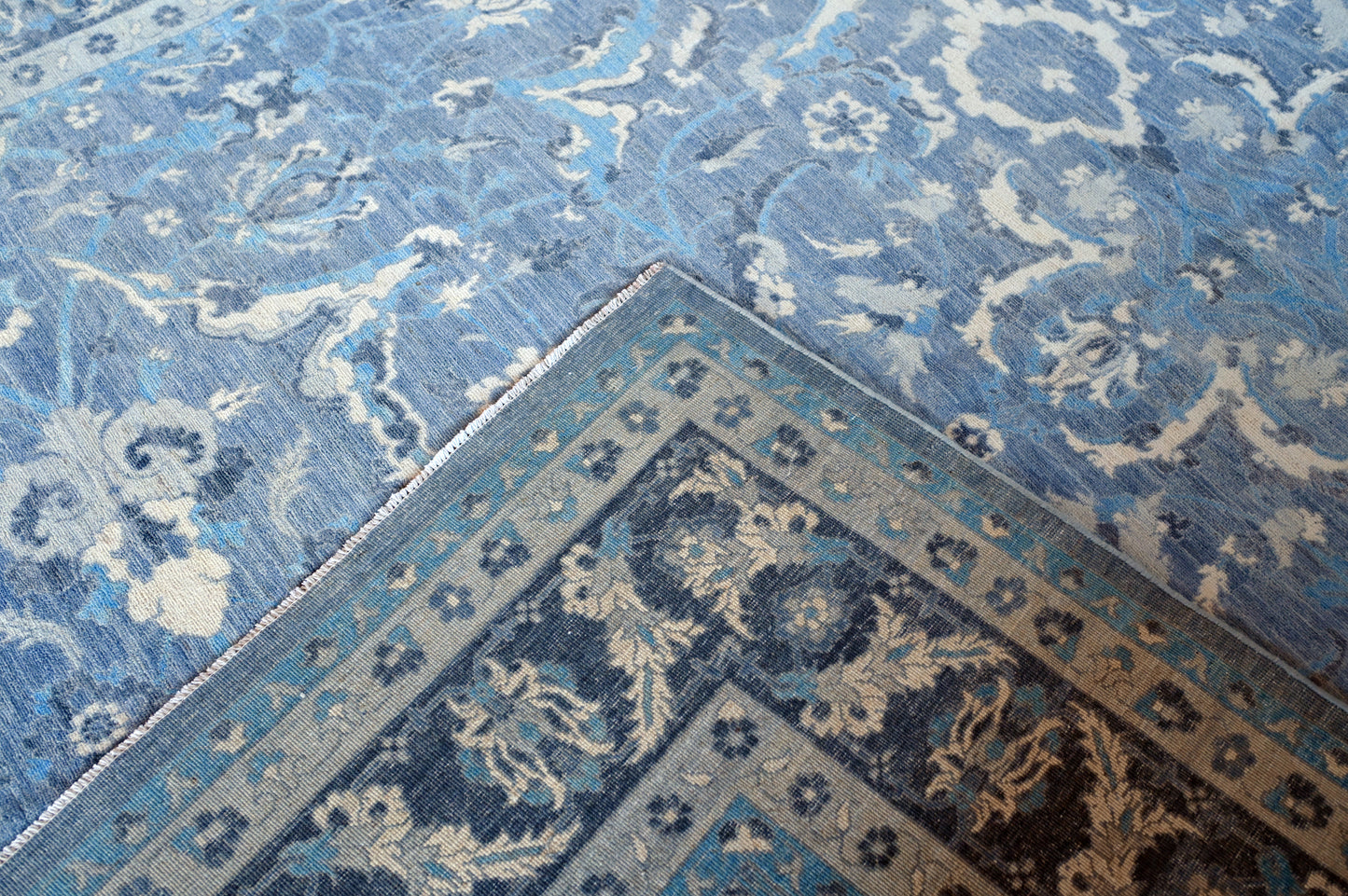 Hand Knotted Carpet Blue 14 X 10 FT