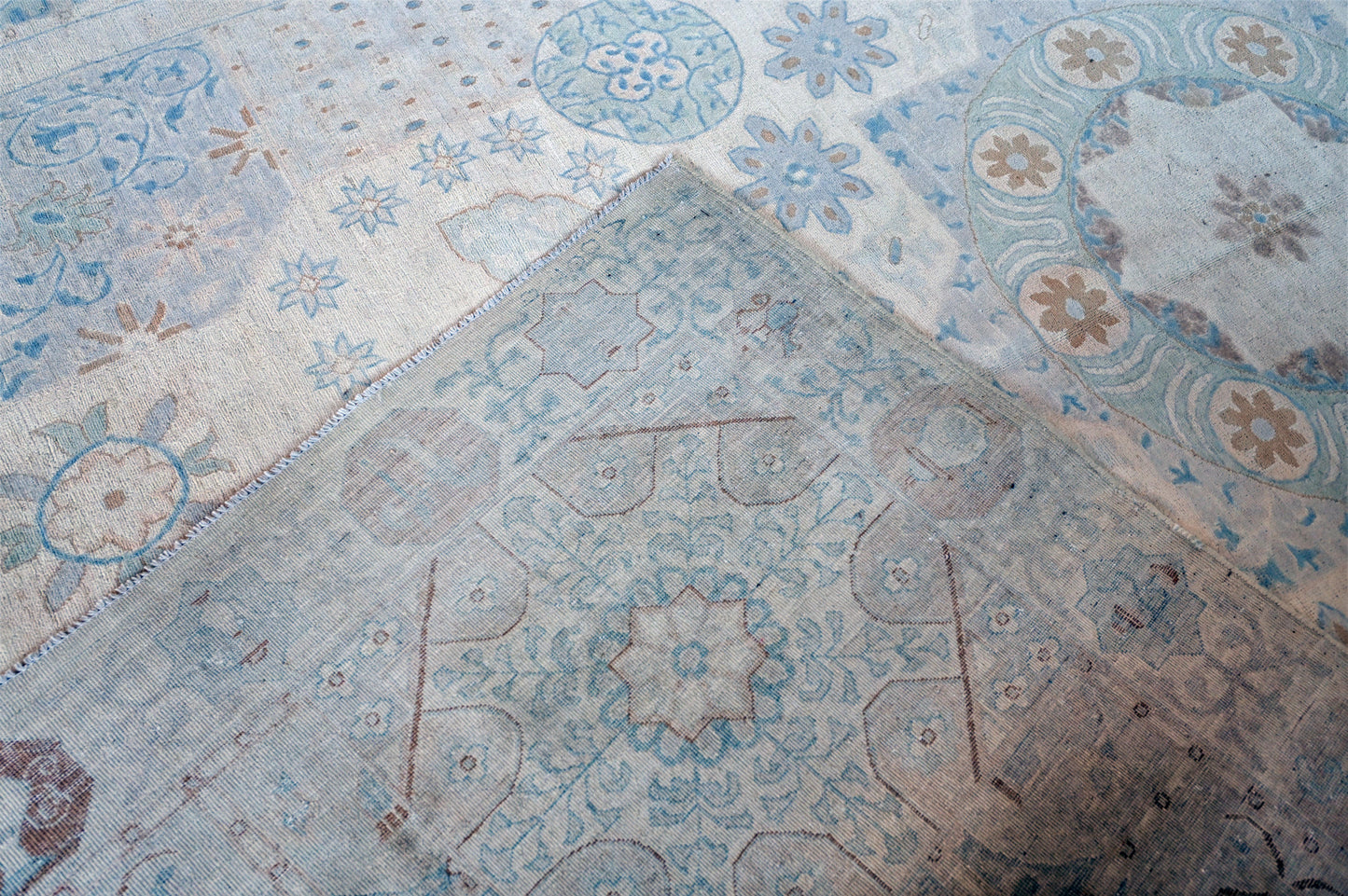 Hand Knotted Carpet Cream 13 X 10 FT
