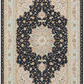 Tabriz Royal Wool and Silk on Silk Base Black With Pastels 13 X 10 FT