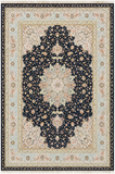 Tabriz Royal Wool and Silk on Silk Base Black With Pastels 13 X 10 FT