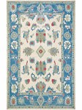 Hand Spun Wool Hand Knotted Loose Laid Carpet Blue