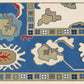 Hand Spun Wool Hand Knotted Loose Laid Carpet Blue