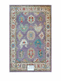 Purple/Lailac, Hand Spun Wool, Hand Knotted Loose Laid Carpet 10 x 8 FT