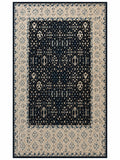 Black/Beige Hand Knotted Woolen Carpet