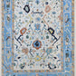 Hand Spun Wool Hand Knotted Loose Laid Carpet Blue/White