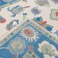 Hand Spun Wool Hand Knotted Loose Laid Carpet Blue