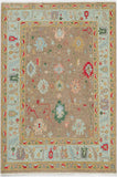 Hand Ppun Wool,hand Knotted, Loose Laid Carpet, Peach Oolour