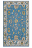 Blue, Hand Knotted Woolen Carpet