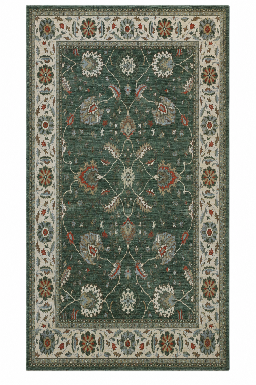 Hand Knotted Carpet Green