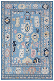 Hand Spun Wool Hand Knotted Loose Laid Carpet Blue