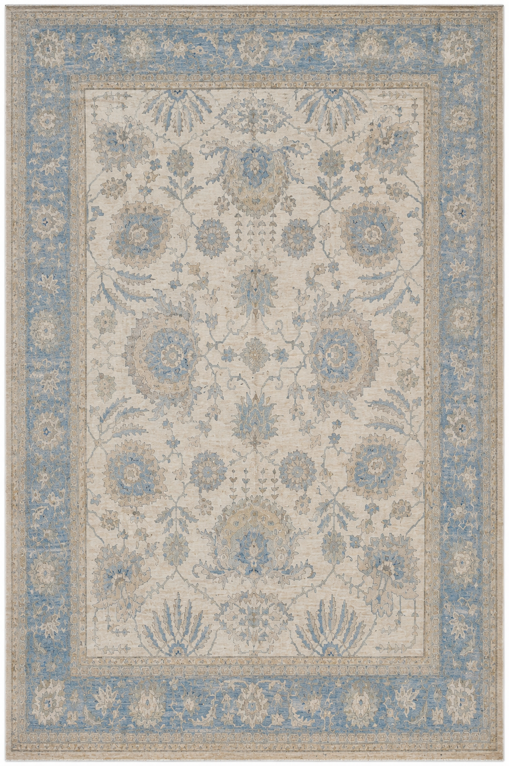 Hand Knotted Carpet Cream