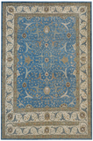 Blue/Beige Hand Knotted Woolen Carpet