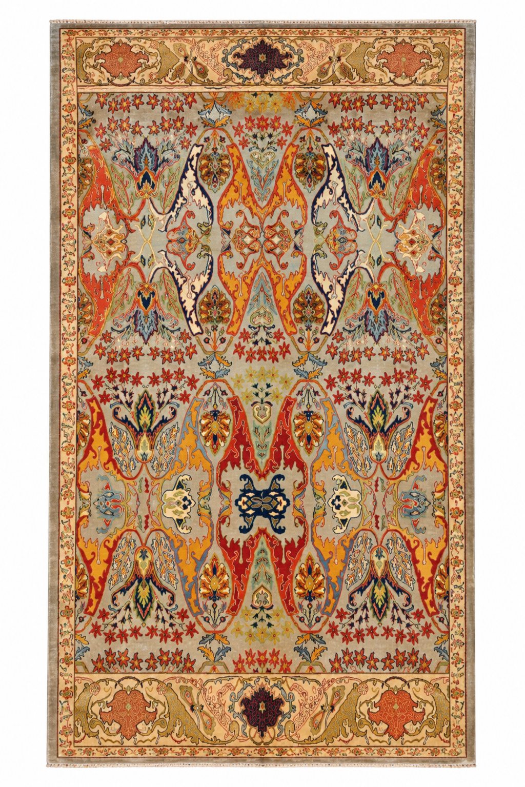 Garos Design Handspun Wool Hand Knotted Beige 12 X 9 FT