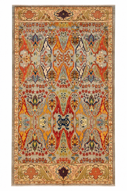 Garos Design Handspun Wool Hand Knotted Beige 12 X 9 FT