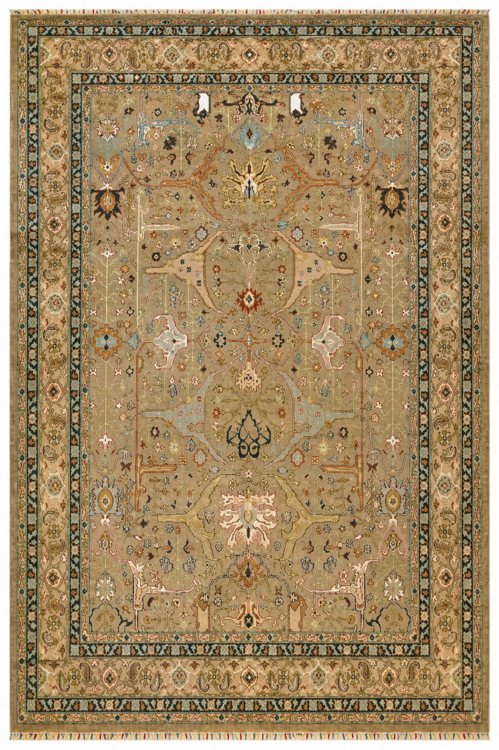 Beige Green Chobi 10 X 8 FT