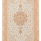 Tabriz Royal Wool and Silk on Silk Base Cream/Peach Fine Hand Knotted