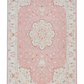 Tabriz Wool and Silk Pink/Cream Fine Hand Knotted