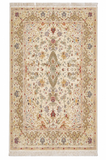 Tabriz Royal Wool and Silk on Silk Base Gold Beige Fine Hand Knotted