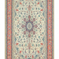 Tabriz Wool and Silk Yellow/Peach Fine Hand Knotted