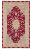 Tabriz Wool and Silk Hot Pink Fine Hand Knotted