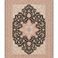 Tabriz Herez Wool and Silk Black/Pink Fine Hand Knotted 10 X 7 FT