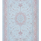 Tabriz Wool and Silk Cream Pink Fine Hand Knotted 10 X 7 FT