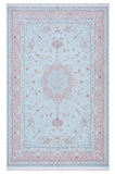 Tabriz Wool and Silk Cream Pink Fine Hand Knotted 10 X 7 FT