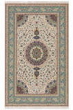 Tabriz Wool and Silk Beige/Green Fine Hand Knotted 10 X 7 FT
