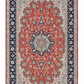 Tabriz Wool and Silk Maroon/Black Fine Hand Knotted 10 X 7 FT