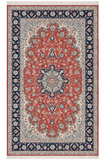 Tabriz Wool and Silk Maroon/Black Fine Hand Knotted 10 X 7 FT