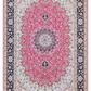 Tabriz Wool and Silk Pink/Blue Fine Hand Knotted 11 X 8 FT
