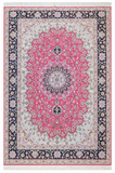 Tabriz Wool and Silk Pink/Blue Fine Hand Knotted 11 X 8 FT