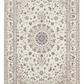 Nein Wool and Silk Made From Kurk wool Cream/Blue 11 X 8 FT