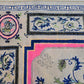 Chinese Design Handspun Wool Hand Knotted Grey/Pink 12 X 9 FT