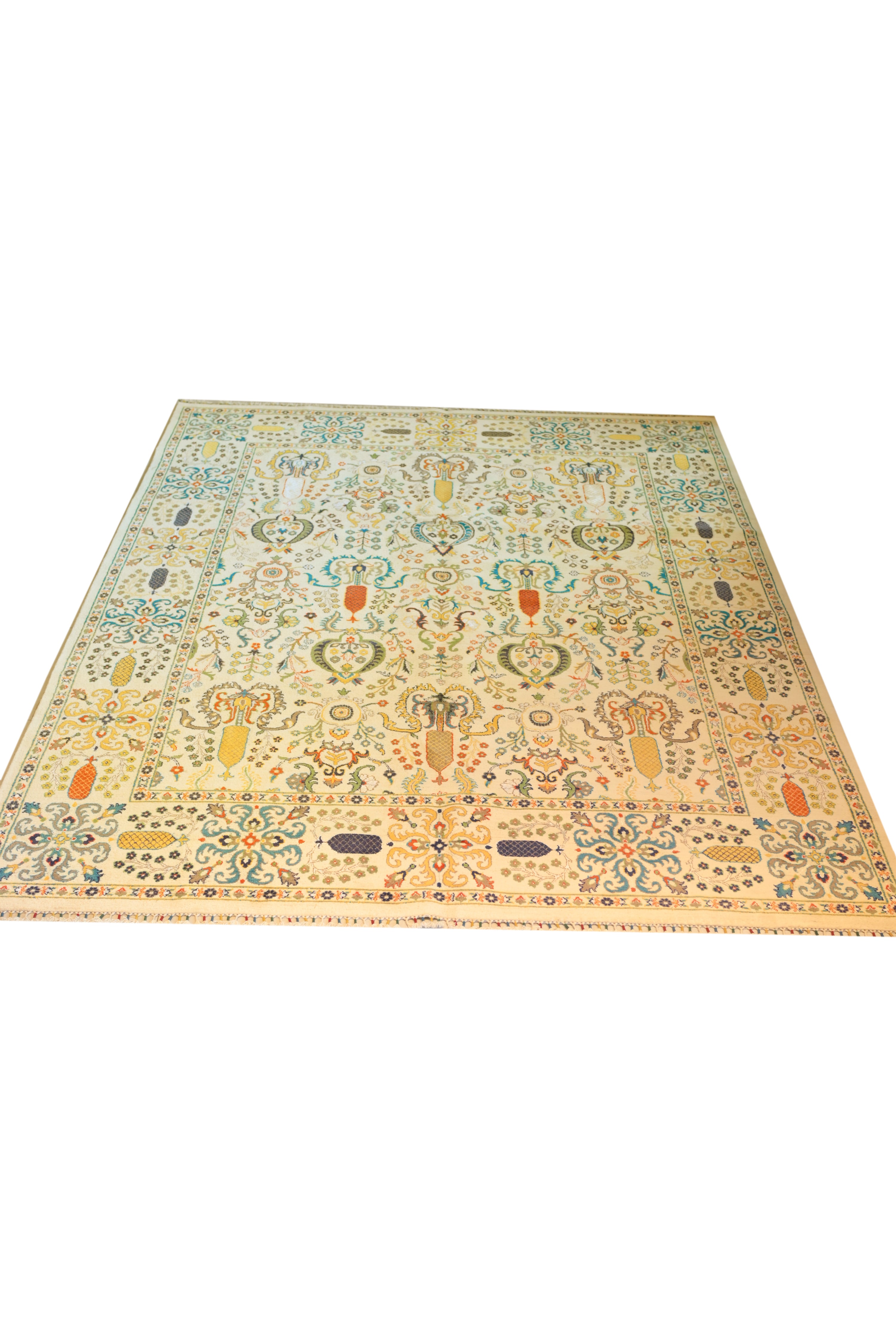 White Multi Colour 12 X 9 FT