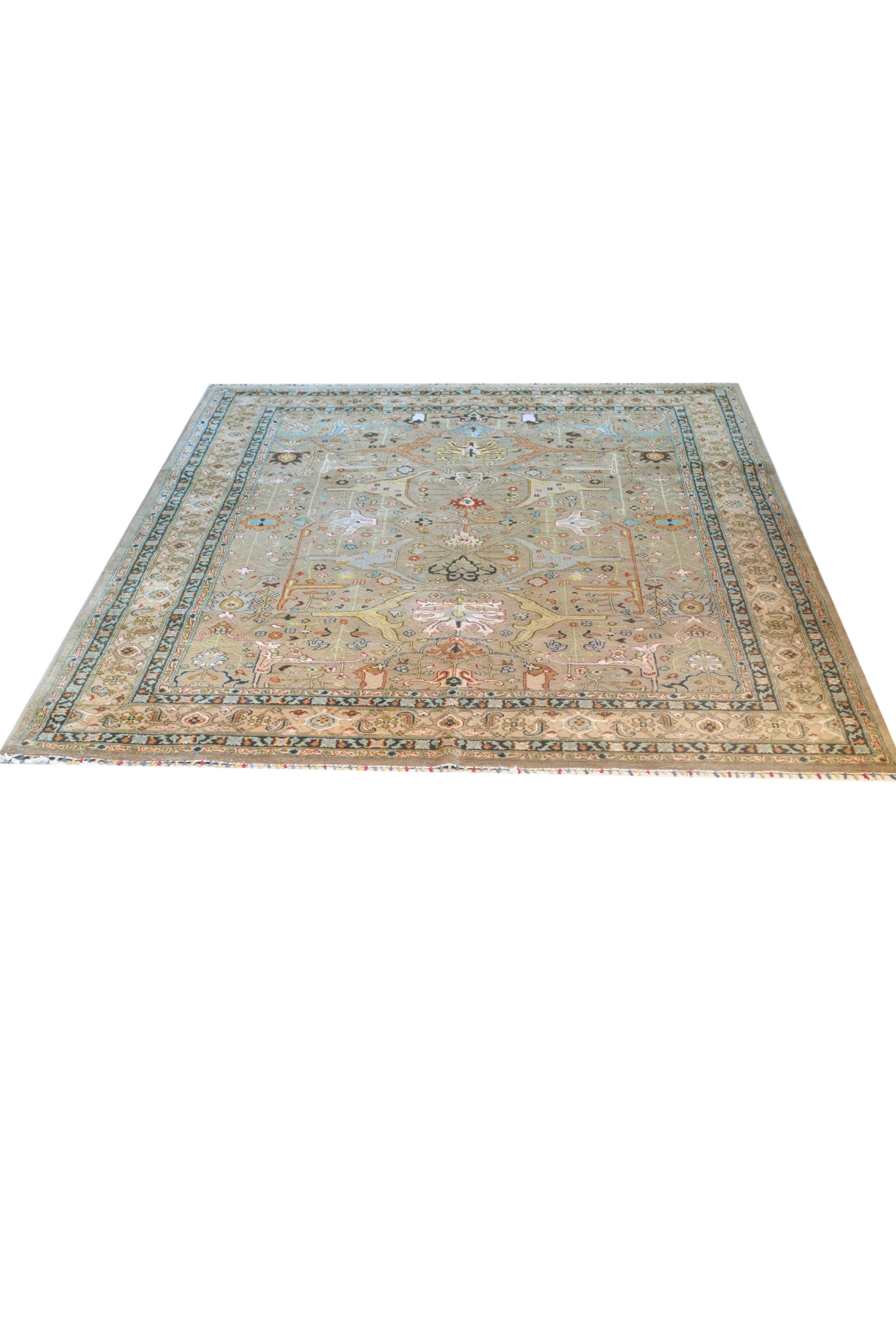 Beige Green Chobi 10 X 8 FT