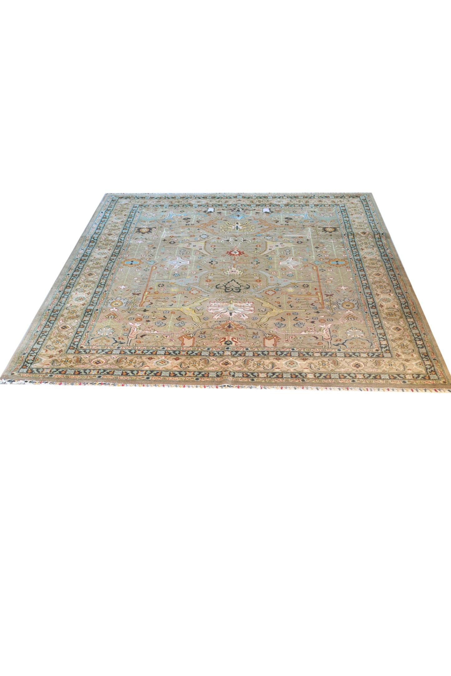 Beige Green Chobi 10 X 8 FT