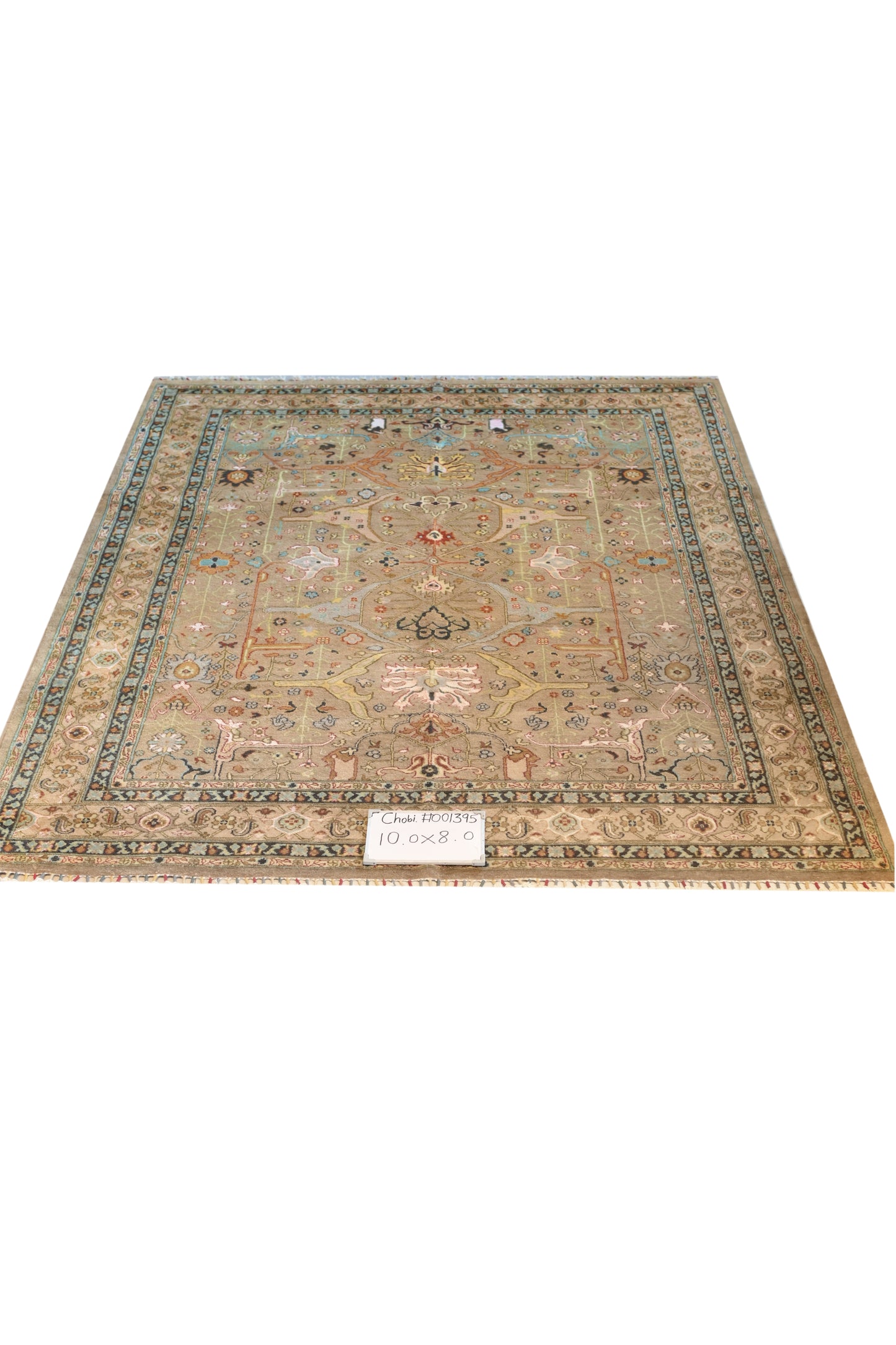 Beige Green Chobi 10 X 8 FT