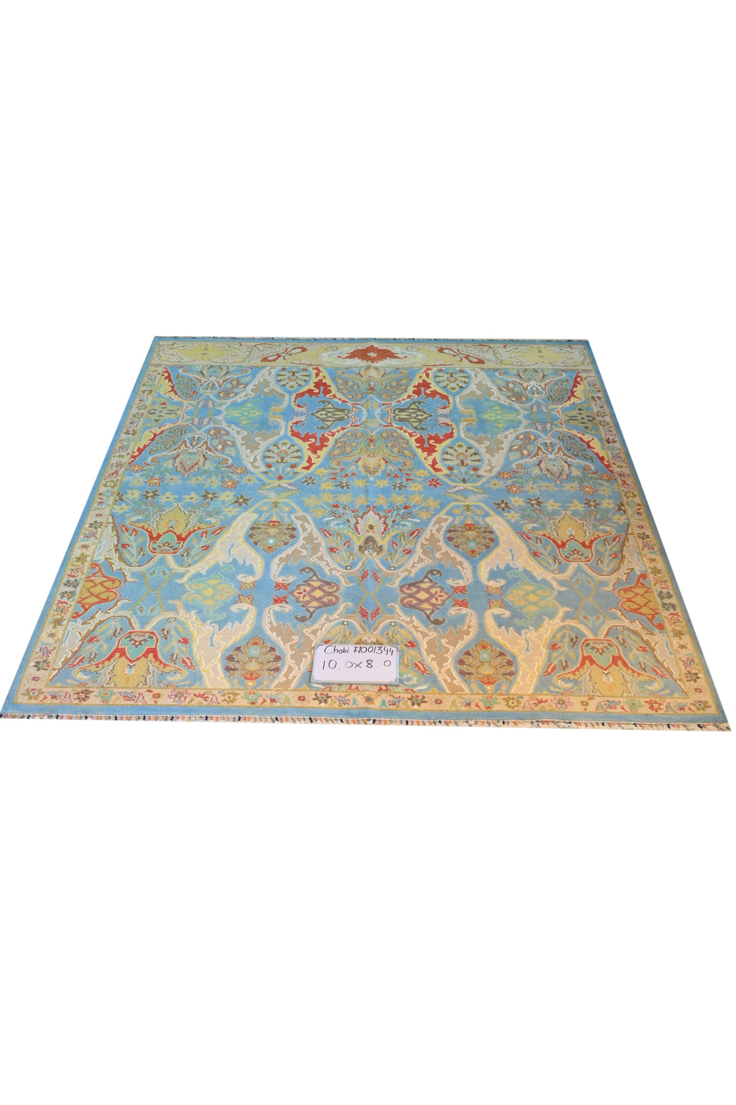 Garos Design Handspun Wool Hand Knotted Ferozi 10 X 8 FT