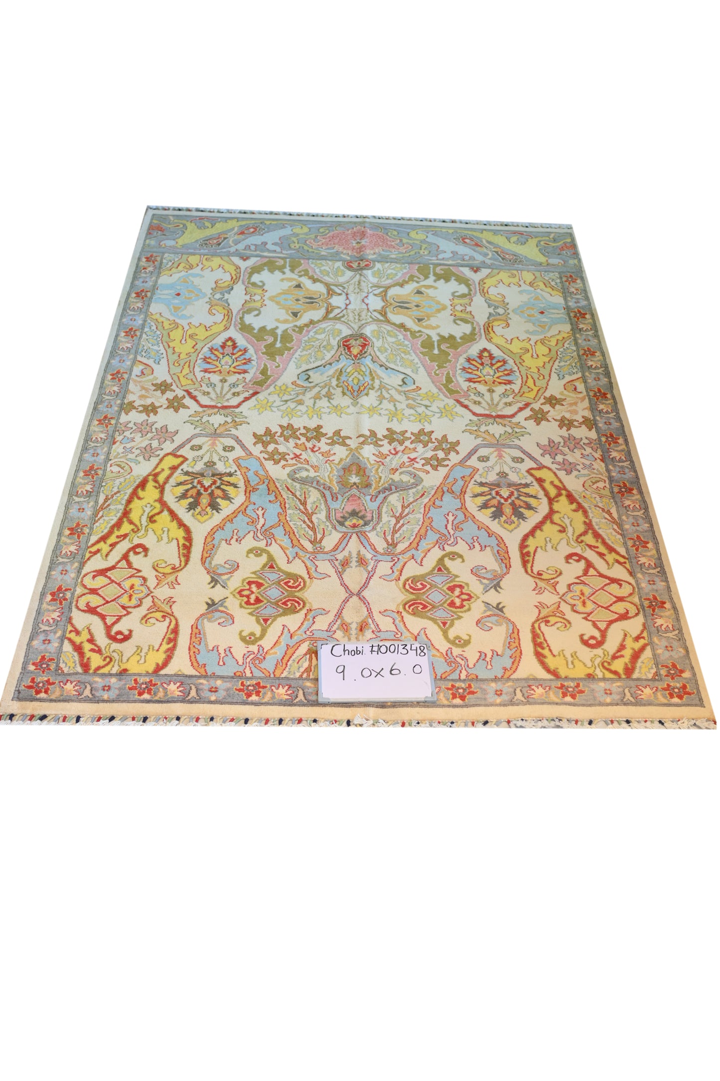 Garos Design Handspun Wool Hand Knotted Cream 9 X 6 FT
